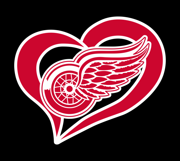 Detroit Red Wings Heart Logo iron on paper